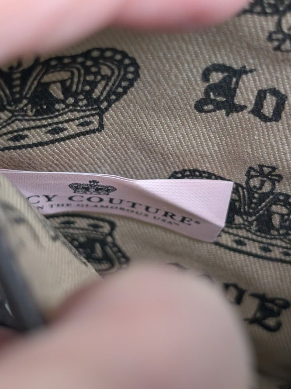 Juicy Couture Brown Wallet Vintage Embroidered Princess Crown Logo Velour Zipper - Picture 11 of 13